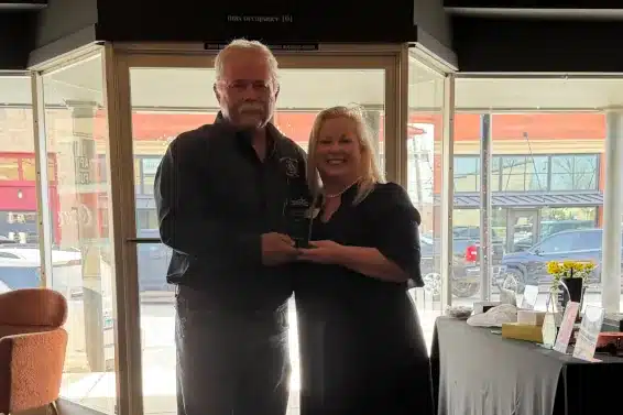 Donny Mack of Beaver Builders was honored as the Person of the Year at the 2026 Sanger Area Chamber of Commerce Business Awards Luncheon.